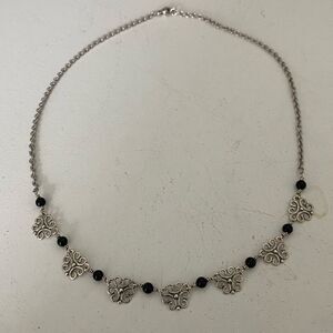 James Avery Retired Onyx Scrolled Necklace